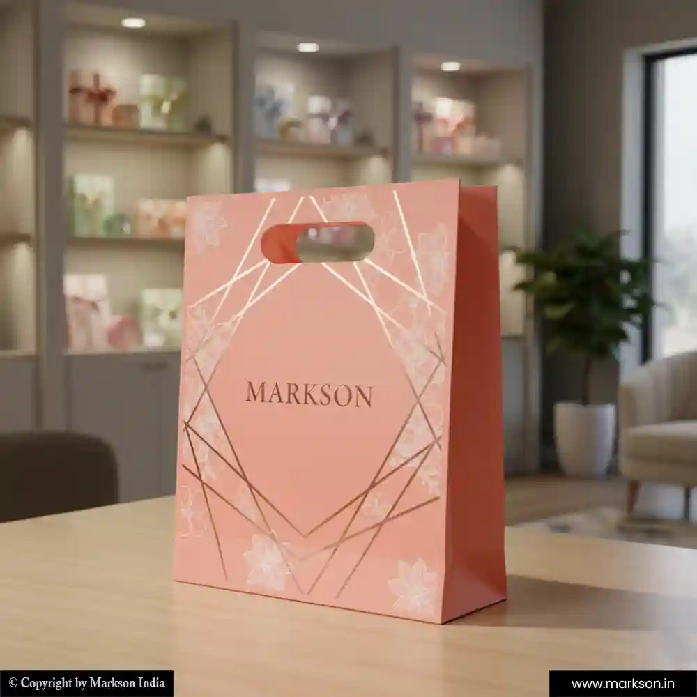 New Multicolour Paper Bags with Die Cut Handle Printing Online Markson India