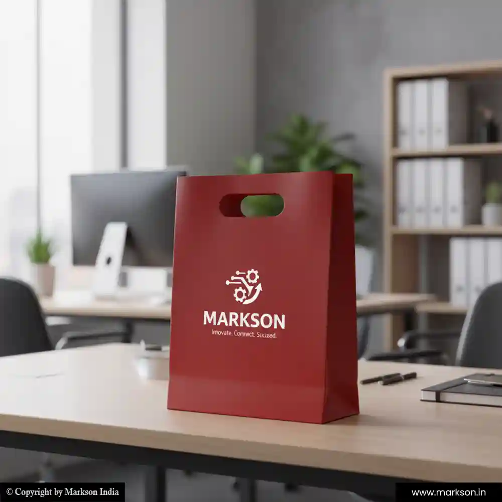 New Personalised Paper Bags with Die Cut Handle Printing Online Markson India
