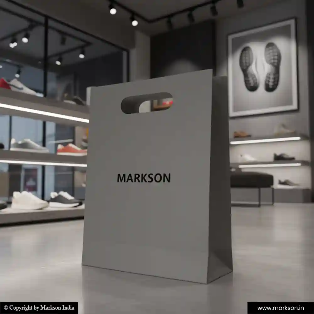 New Plain Paper Bags with Die Cut Handle Printing Online Markson India