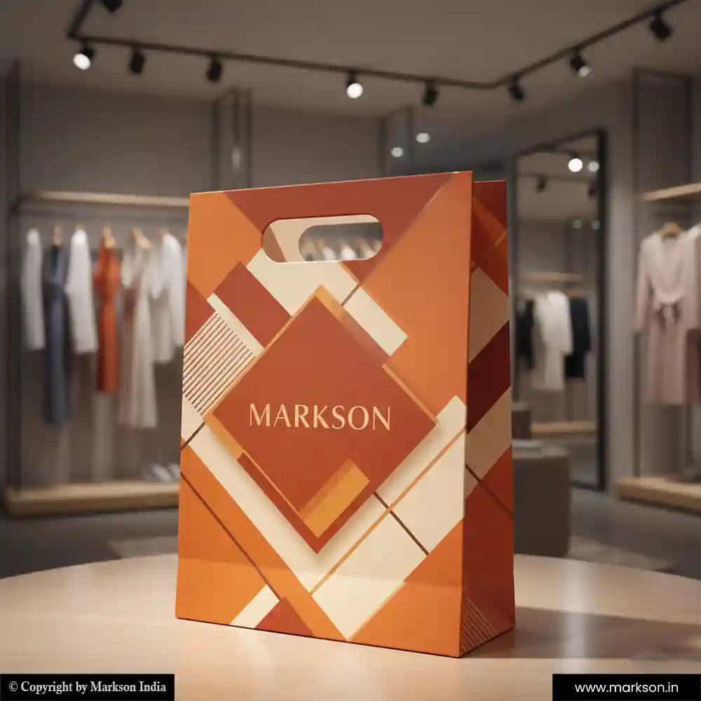 New Printed Paper Bags with Die Cut Handle Printing Online Markson India