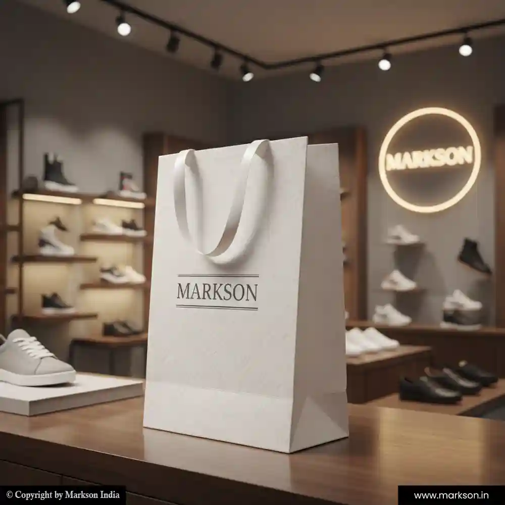 New Printed Paper Bags with Ribbon Handle Printing Online Markson India