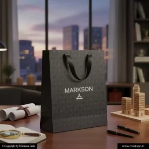 New Promational Paper Bags with Ribbon Handle Printing Online Markson India