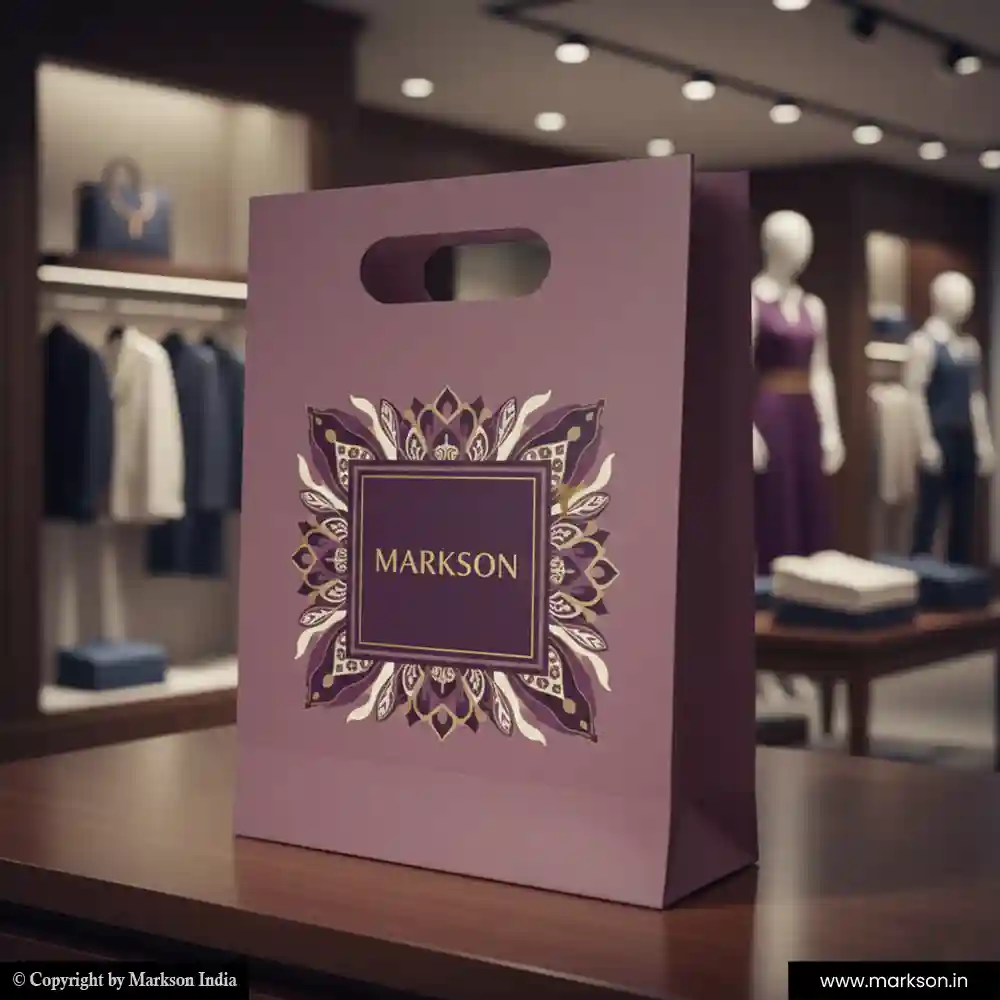 New Shopping Paper Bags with Die Cut Handle Printing Online Markson India