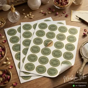 Perfume Circle Label Stickers Sheets Printing Online Markson India