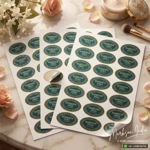Perfume Oval Label Stickers Sheets Printing Online Markson India