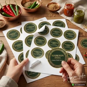 Premium Circle Label Stickers Sheets Designing Near Me Markson India