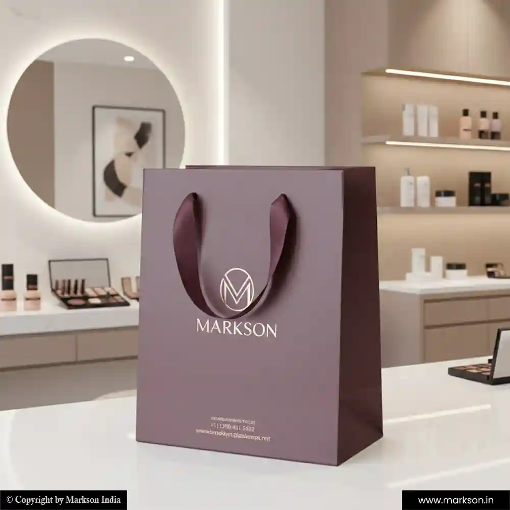 Top Cosmetic Paper Bags with Ribbon Handle Latest Price Markson India