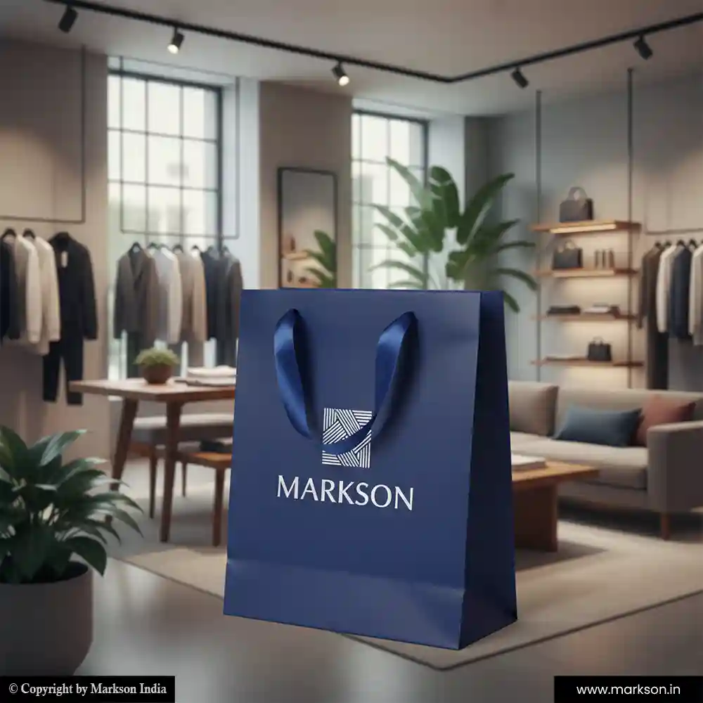 Top Custom Paper Bags with Ribbon Handle Latest Price Markson India