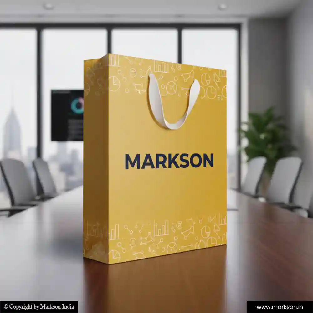 Top Personalised Paper Bags with Ribbon Handle Latest Price Markson India