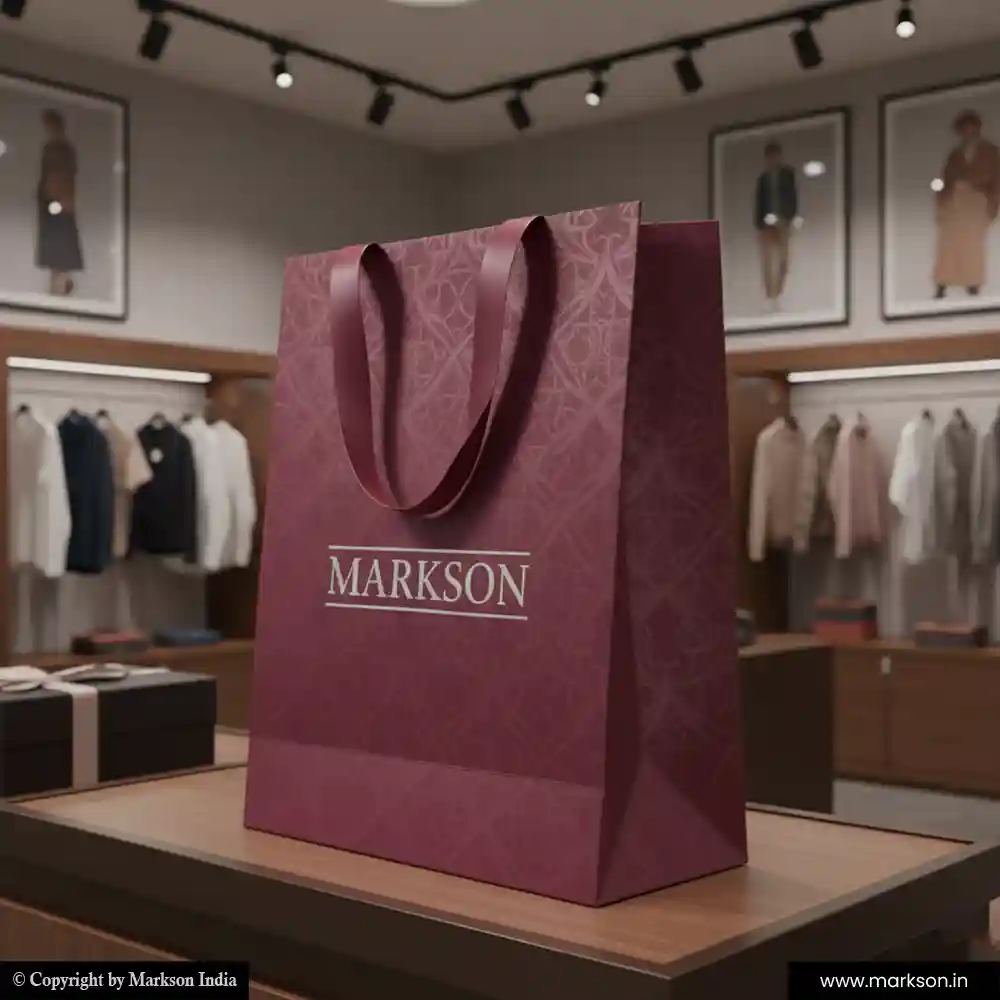 Top Printed Paper Bags with Ribbon Handle Latest Price Markson India