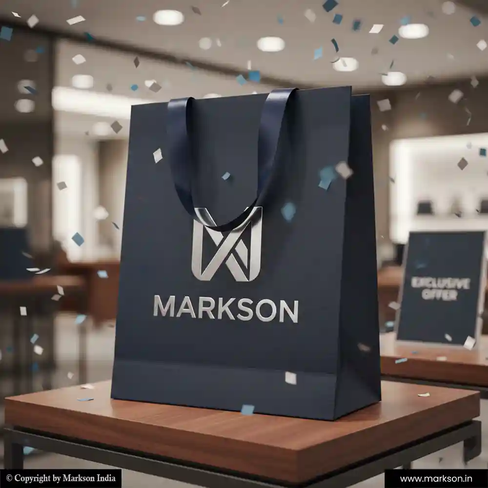 Top Promational Paper Bags with Ribbon Handle Latest Price Markson India