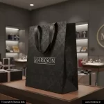 Unique Premium Design Paper Bags With Ribbon Handle Mockup Design Markson India